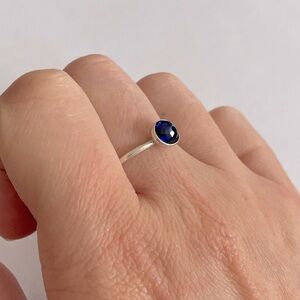 Pandora Sterling Silver Sapphire Ring